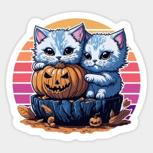 Halloween Kitten Harmony - Twilight Pumpkin Sticker